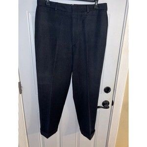 Polo Ralph Lauren Pants Mens Size 36R Blue Label Wool Black Cuff Made in Italy